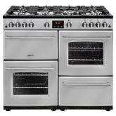 Belling 444411736  X110G 100cm Gas Rangecooker with Double Oven and Gas Hob - Silver