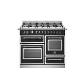 Bertazzoni UK Limited HER106L3ENET Heritage 100cm Range Cooker XG Oven Dual Fuel Matt Black