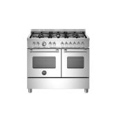 Bertazzoni UK Limited MAS106L2EXC Master 100cm Range Cooker Twin Oven Dual Fuel Stainless Steel