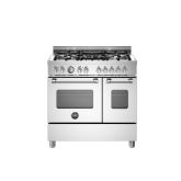 Bertazzoni UK Limited MAS95C2EXC Master 90cm Range Cooker Twin Oven Dual Fuel Stainless Steel