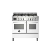 Bertazzoni UK Limited PRO106L2EBIT Professional 100cm Range Cooker Twin Oven Dual Fuel Gloss White