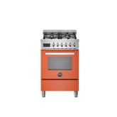 Bertazzoni UK Limited PRO64L1EART Professional 60cm Range Cooker Single Oven Dual Fuel Gloss Orange