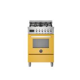 Bertazzoni UK Limited PRO64L1EGIT Professional 60cm Range Cooker Single Oven Dual Fuel Gloss Yellow