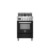 Bertazzoni UK Limited PRO64L1ENET Professional 60cm Range Cooker Single Oven Dual Fuel Gloss Black