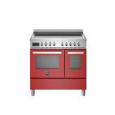 Bertazzoni UK Limited PRO95I2EROT Professional 90cm Range Cooker Twin Oven Induction Gloss Red