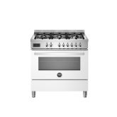 Bertazzoni UK Limited PRO96L1EBIT Professional 90cm Range Cooker Single Oven Dual Fuel Gloss White