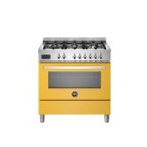 Bertazzoni UK Limited PRO96L1EGIT Professional 90cm Range Cooker Single Oven Dual Fuel Gloss Yellow