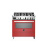 Bertazzoni UK Limited PRO96L1EROT Professional 90cm Range Cooker Single Oven Dual Fuel Gloss Red