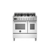 Bertazzoni UK Limited PRO96L2EXT Professional 90cm Range Cooker Twin Oven Dual Fuel Stainless Steel