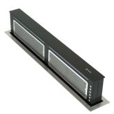 Caple DD901BK 'Push' mechanism, stainless steel and black glass, low profile, electronic push button