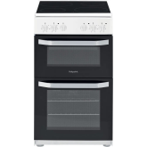 Hotpoint HD5V92KCW 50cm Twin Cavity Electric Cooker - White