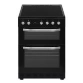 New World NWMID53CB New World 50Cm Black Twin Cavity Electric Cooker Ceramic