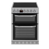 New World NWTOP63DCX 60Cm Inox Double Oven Ceramic Electric Cooker