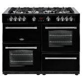 Belling 444411738 FARMHOUSE X110G BLK 444411738 110Cm Farmhouse Gas Range Cooker 