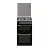 Hotpoint HD5G00CCX 50cm Twin Cavity Gas Cooker - Stainless Steel