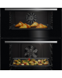 AEG GE7CP61FB Built-In Double Oven Gloss Black Steel Trim