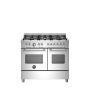 Bertazzoni UK Limited MAS106L2EXC Master 100cm Range Cooker Twin Oven Dual Fuel Stainless Steel
