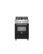Bertazzoni UK Limited MAS64L1ENEC Master 60cm Range Cooker Single Oven Dual Fuel Matt Black