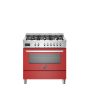 Bertazzoni UK Limited PRO96L1EROT Professional 90cm Range Cooker Single Oven Dual Fuel Gloss Red