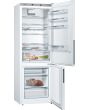 Bosch KGE49AWCAG 201x70, LowFrost fridge freezer, VitaFresh, LED light, Chrome bottle rack, Integrat