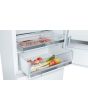 Bosch KGE49AWCAG 201x70, LowFrost fridge freezer, VitaFresh, LED light, Chrome bottle rack, Integrat