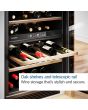 Bosch KUW21AHG0G Series 6 Built-In Wine Cooler with Glass Door - Black