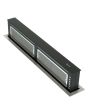 Caple DD901BK 'Push' mechanism, stainless steel and black glass, low profile, electronic push button