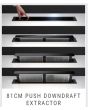 Caple DD901BK 'Push' mechanism, stainless steel and black glass, low profile, electronic push button