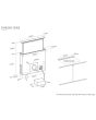 Caple DD911BK stainless steel and black glass, low profile, light, illuminated touch controls, W 875