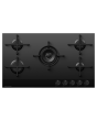 Fisher & Paykel 90cm Black Glass Gas Hob Model CG905DNGGB4