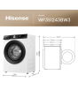 Hisense WF3S1243BW3 12kg 1400 Spin Steam Washer