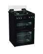 Hotpoint HDG6GDCB1 60cm Double Oven Gas Cooker Black