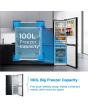 Midea MDRB379FGD30 60/40 No Frost Fridge Freezer Black