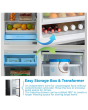 Midea MDRB379FGD30 60/40 No Frost Fridge Freezer Black
