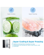 Midea MDRB379FGD30 60/40 No Frost Fridge Freezer Black