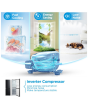 Midea MDRB379FGD30 60/40 No Frost Fridge Freezer Black