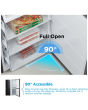Midea MDRB379FGD30 60/40 No Frost Fridge Freezer Black