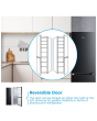 Midea MDRB379FGD30 60/40 No Frost Fridge Freezer Black