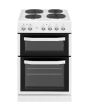 New World NWMID54DEW New World 50cm White Double Oven Solid Plate Electric Cooker