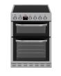 New World NWTOP63DCX 60Cm Inox Double Oven Ceramic Electric Cooker