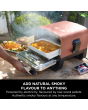 Ninja OO101UK Ninja Woodfire Outdoor Oven, Artisan Pizza Maker and BBQ Smoker - Terracotta/Steel