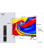 TCL 43P7L-UK 43inch 4K HDR QLED Google TV Black