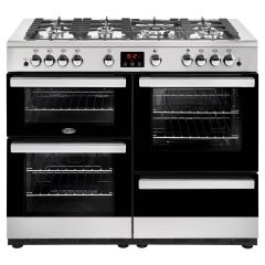 Belling 444411730  X110G 110cm Gas Rangecooker with Double Oven and Gas Hob - Stainless Steel