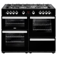 Belling 444411731  X110G 110cm Gas Rangecooker with Double Oven and Gas Hob - Black