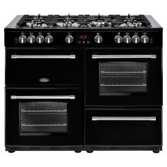 Belling 444411738  X110G 110cm Gas Rangecooker with Double Oven and Gas Hob - Black