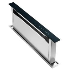 Caple DD911BK stainless steel and black glass, low profile, light, illuminated touch controls, W 875