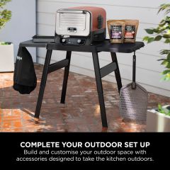 Ninja 4718J800EUUK Woodfire Universal Adjustable Stand & Side Table - Black