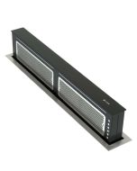 Caple DD901BK 'Push' mechanism, stainless steel and black glass, low profile, electronic push button