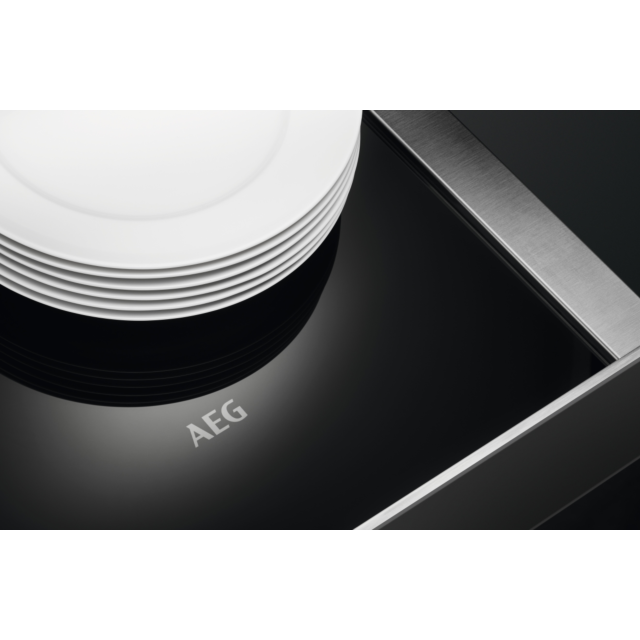 AEG KDE911424B 14cm Warming Drawer - Black Glass
