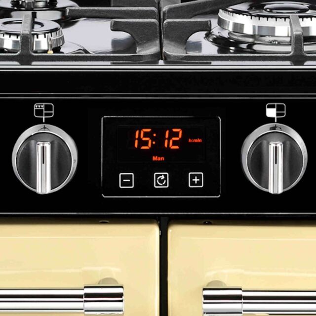 Belling 444411737 X90G 100cm Gas Rangecooker with Double Oven and Gas Hob - Cream